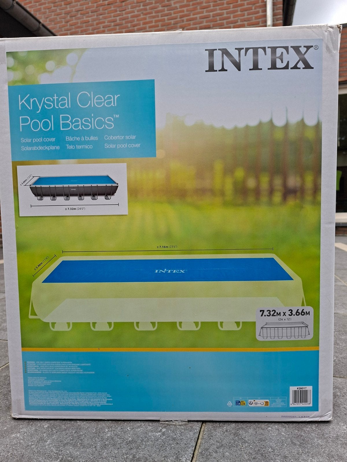 Nieuw in doos : INTEX Solar Cover 7.32m x 3.66m  
Intex Sola, Tuin en Terras, Ophalen, Nieuw, Verwarming