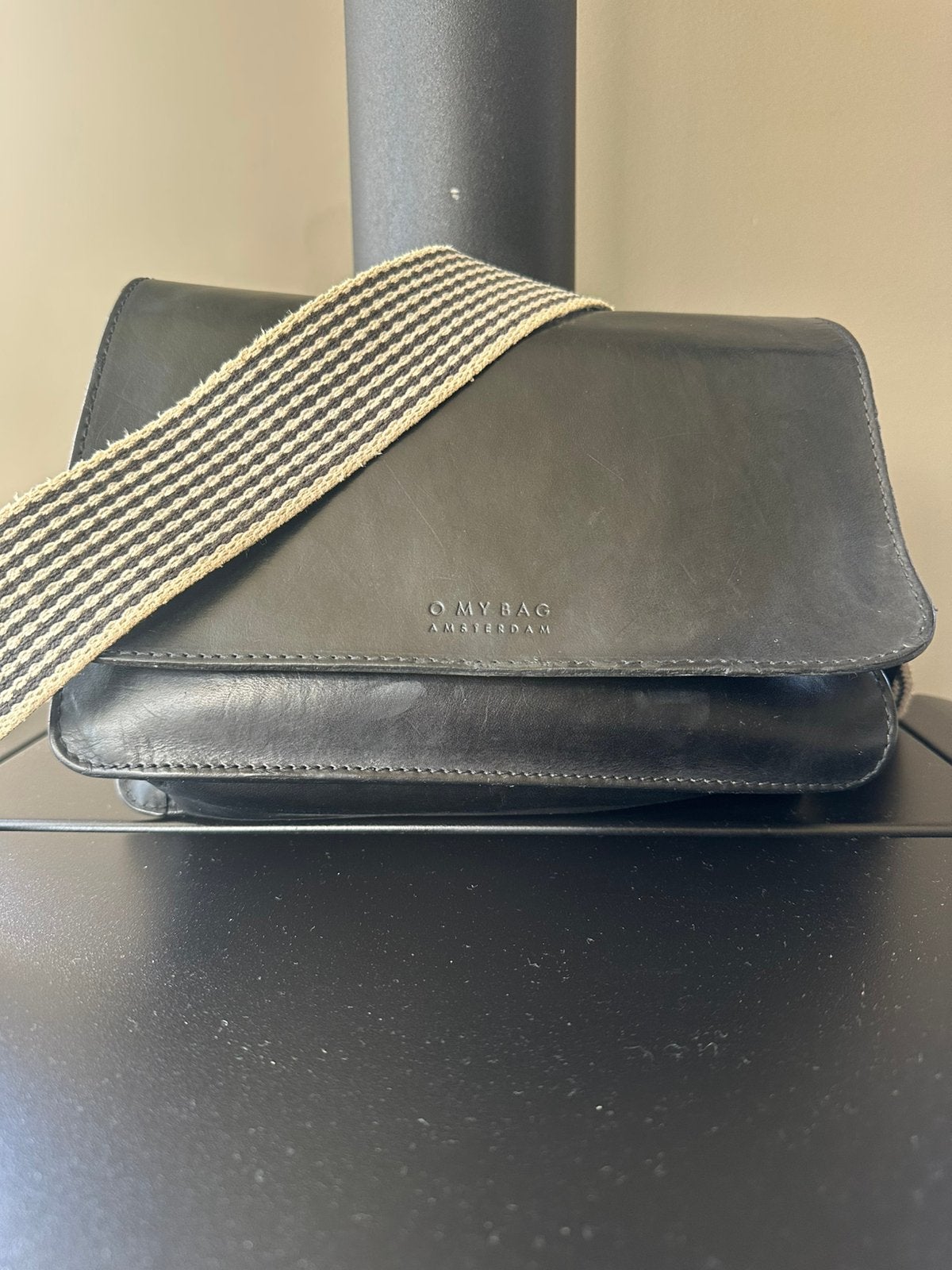 Tas zwart leer van O My Bag, Enlèvement ou Envoi, Comme neuf, Noir, Cuir