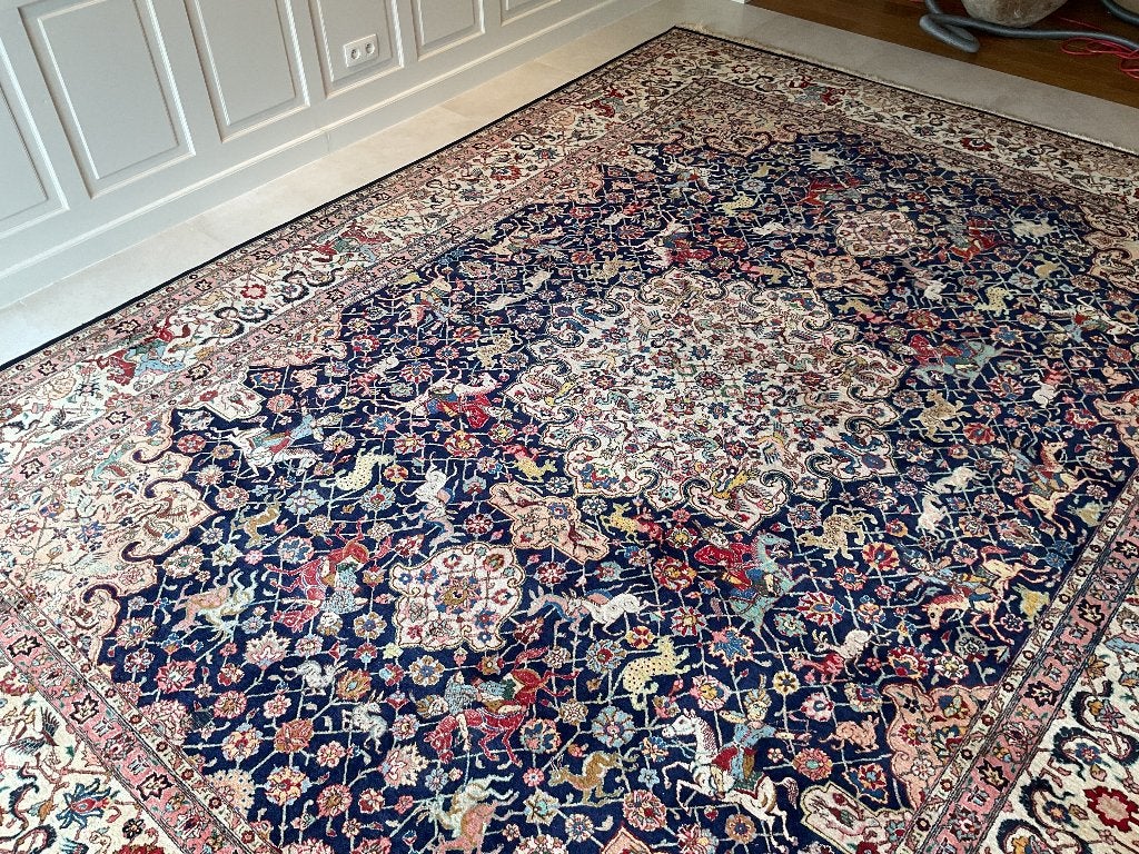 Tapis ancien tabriz signé, Antiquités & Art, Enlèvement