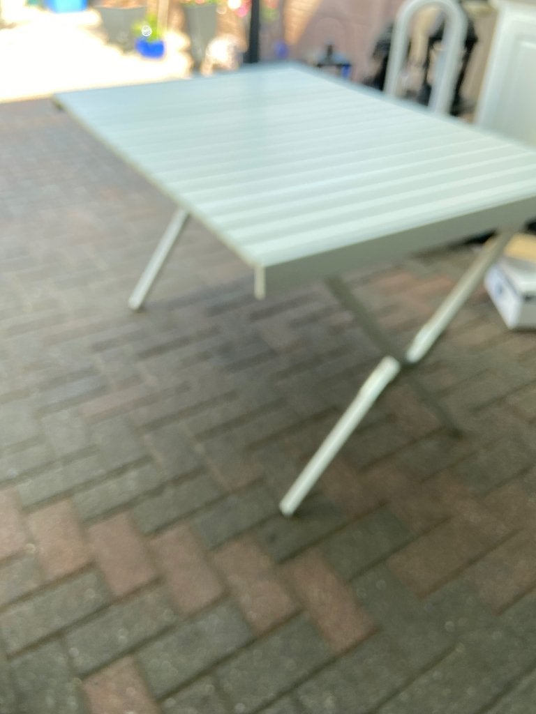 Aluminium roltafel campingtafel, Ophalen, Gebruikt, Campingtafel