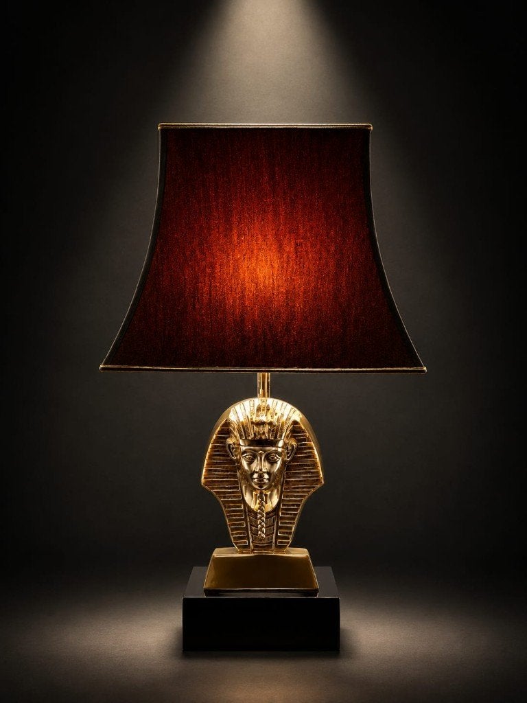 Lampe de table vintage à l'effigie du pharaon Toutânkhamon., Enlèvement