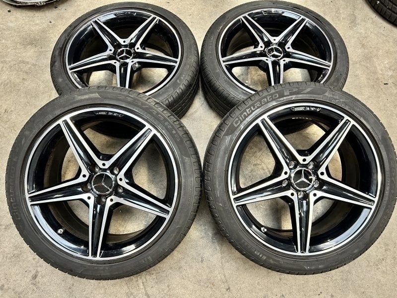 18 inch originele C43 AMG velgen + zomerbanden MB C klasse, Autos : Pièces & Accessoires, Pneus et Jantes, Pneus été, -, 18 pouces