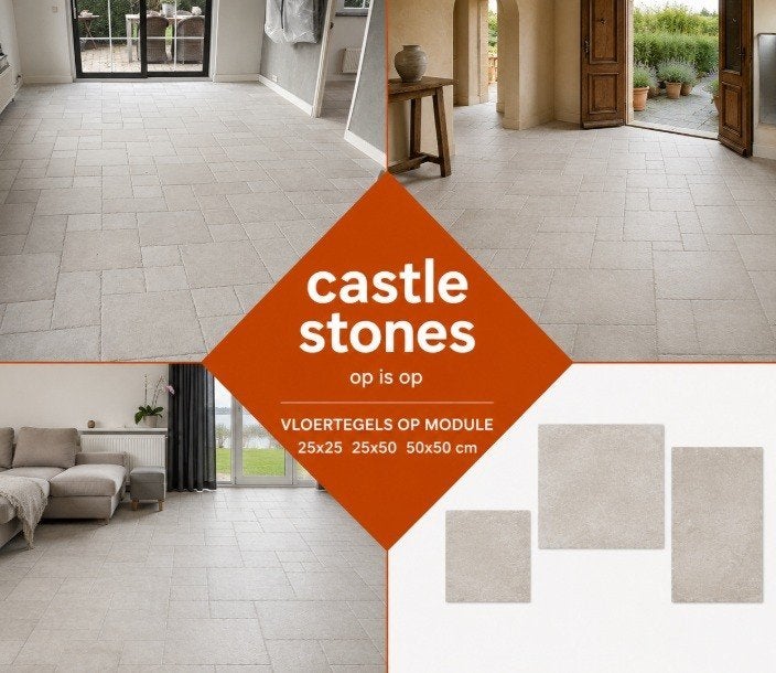 Castle stones manor op is op NU SLECHTS EUR 37,50 per m2, Overige materialen, Minder dan 75 cm, Hoekbank, Nieuw