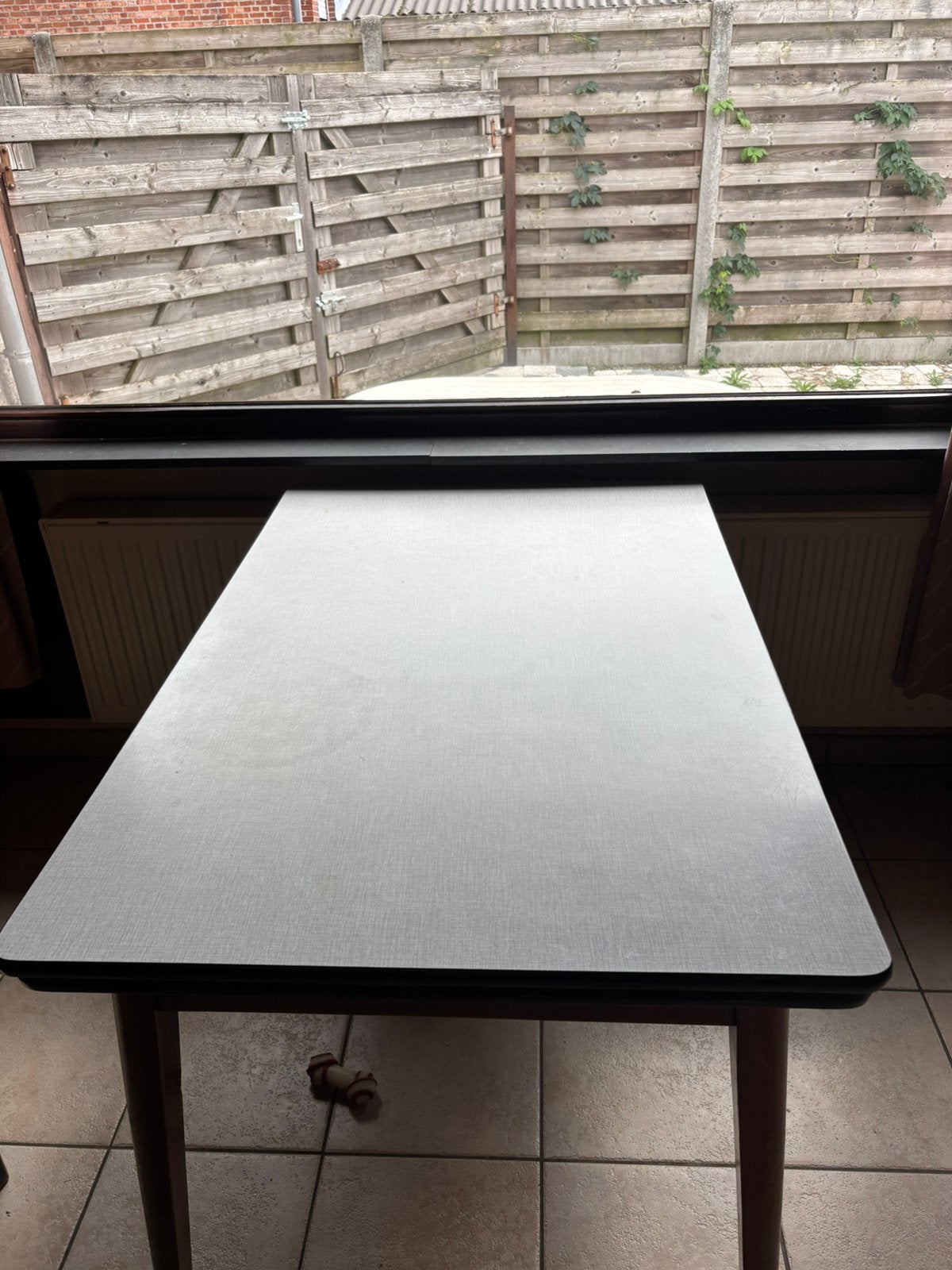 vintage uitschuifbare keukentafel / eettafel, Enlèvement, Utilisé