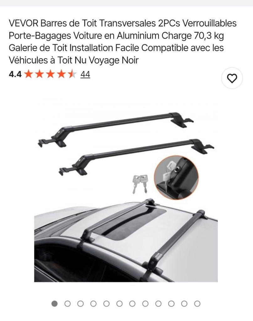 Barre de toit, Autos : Divers, Porte-bagages, Enlèvement, Neuf