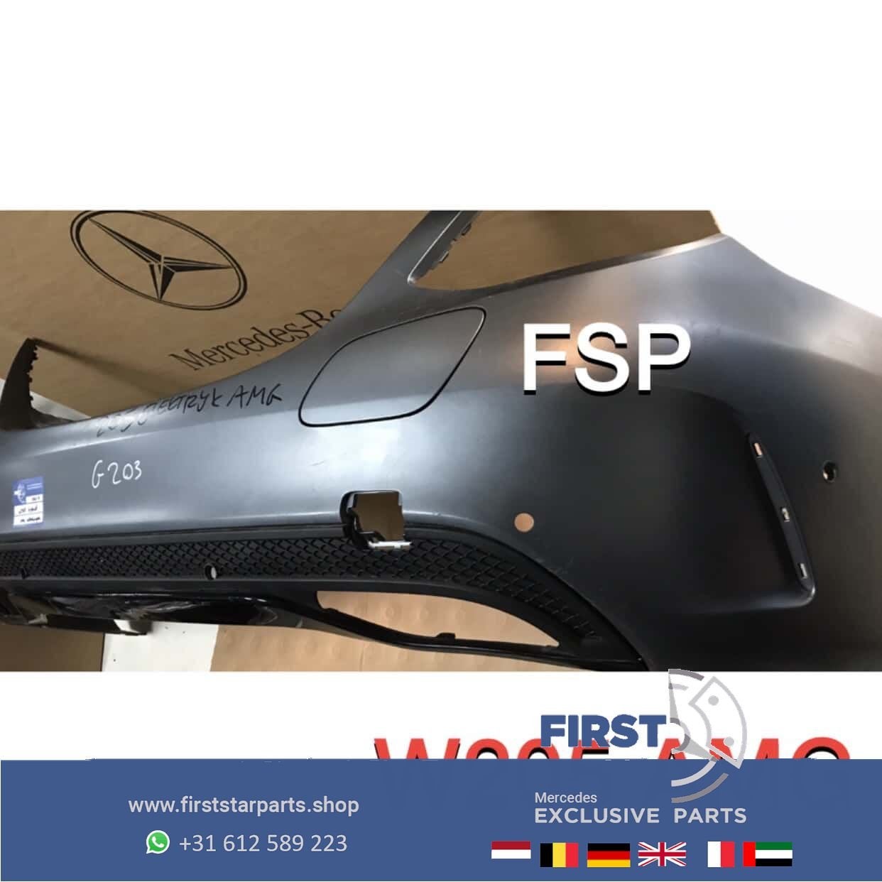 W205 EQ BOOST AMG ACHTERBUMPER Mercedes C Klasse ELEKTRISCH, Arrière, Utilisé, -, -