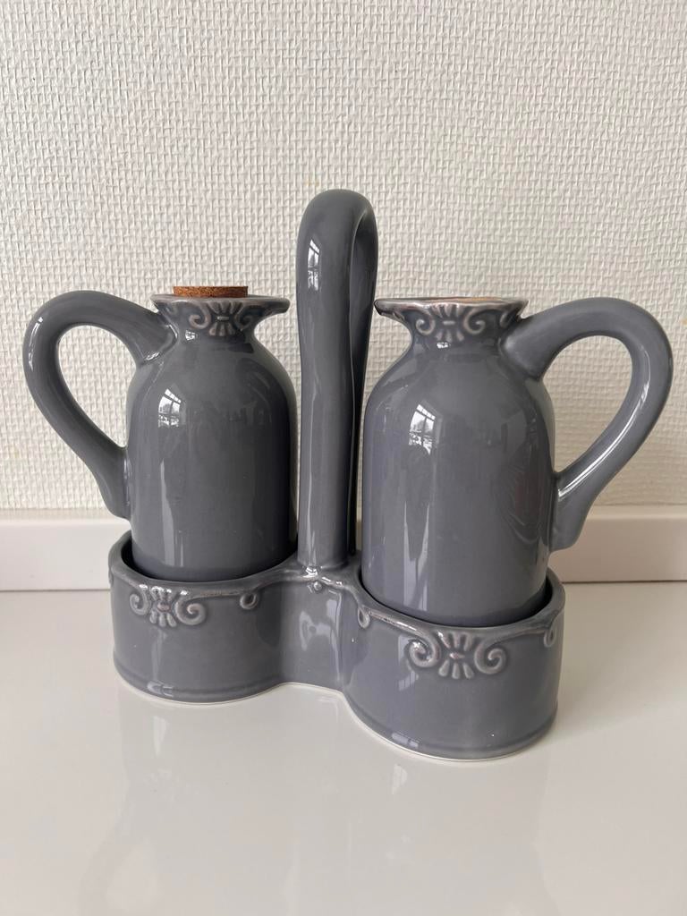 Set à huile et vinaigre rural en porcelaine - inutilisé, Enlèvement, Comme neuf