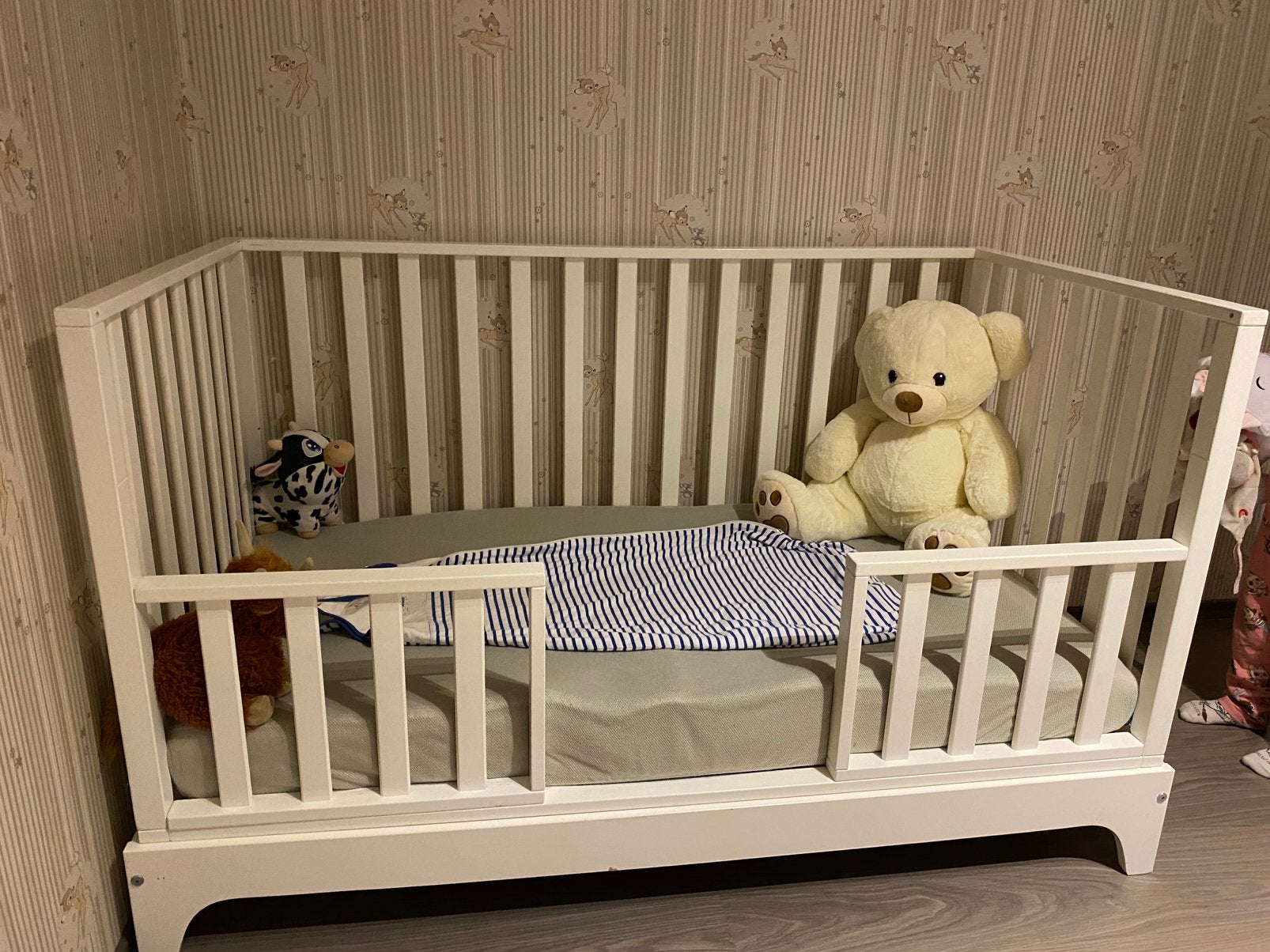 Baby/peuterbed (70x140) met toebehoren, Ophalen, Gebruikt, 140 tot 160 cm, 70 tot 85 cm