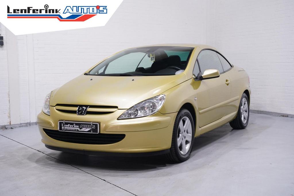 Peugeot 307 CC 2.0-16V airco pdc achter stereo 16"LMV, Auto's, Zwart, Overige kleuren, Cabriolet, Bedrijf