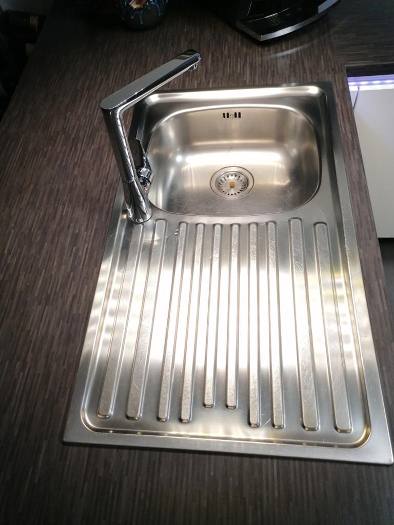 Spoelbak keuken rvs + mengkraan, Huis en Inrichting, Keuken | Keukenelementen, Ophalen