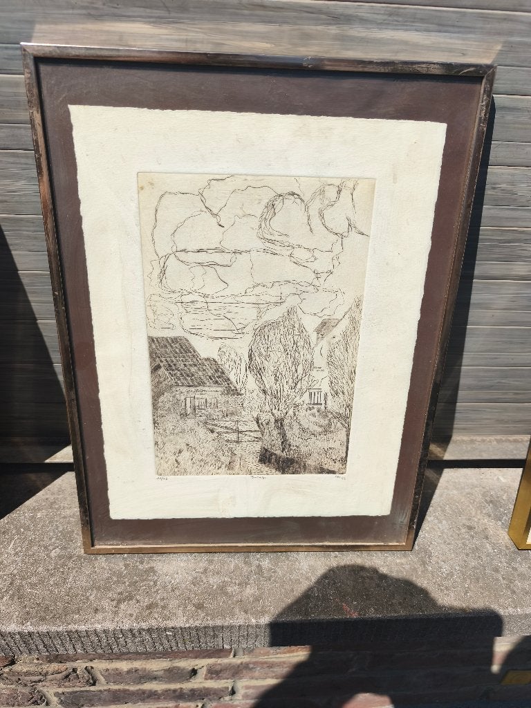 Eau forte bocage signe ari, Antiek en Kunst, Kunst | Etsen en Gravures, Ophalen of Verzenden