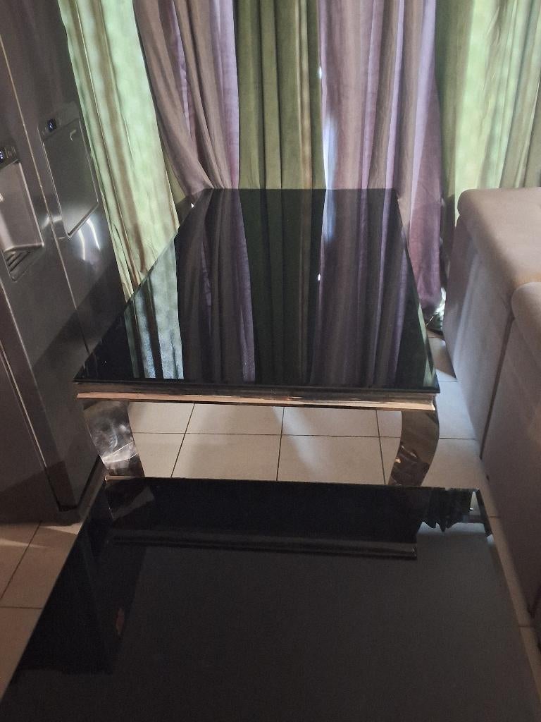 Woonkamerset: eettafel + bijpassende salontafel, Huis en Inrichting, Tafels | Eettafels, Gebruikt, 50 tot 100 cm, 150 tot 200 cm