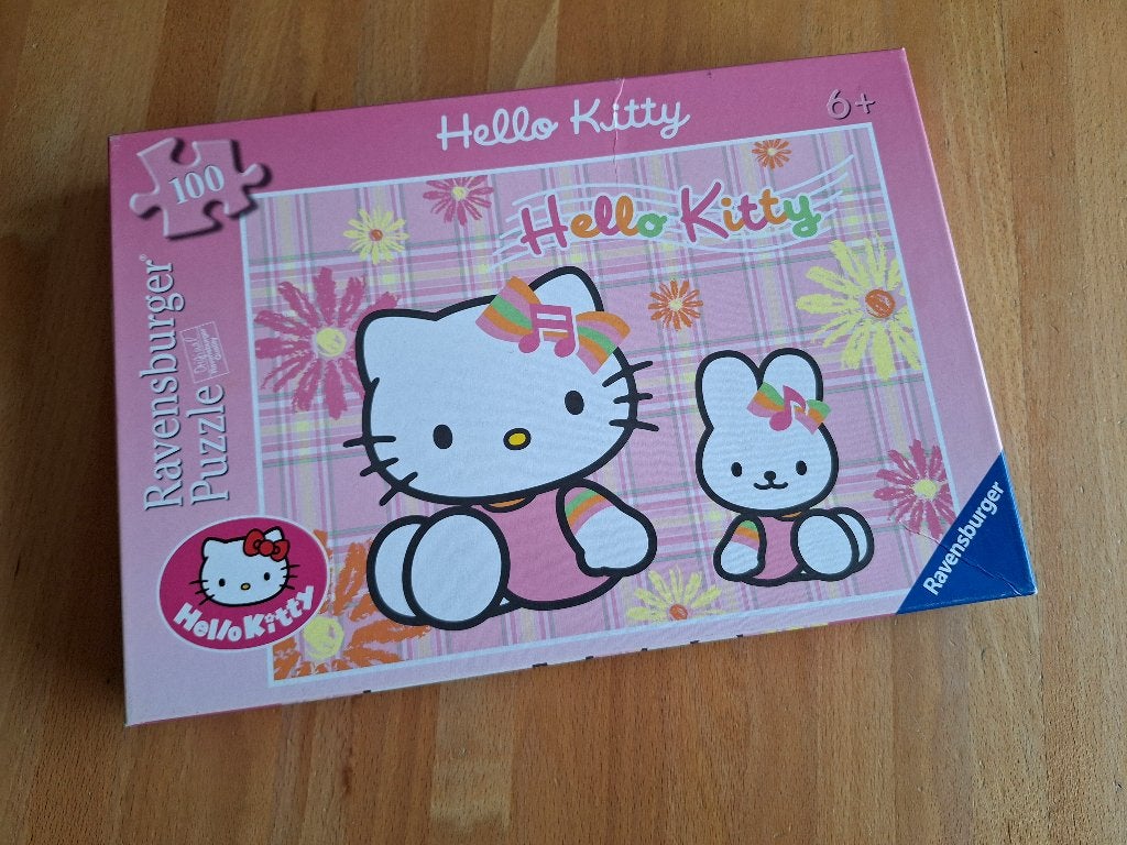 ✪ Puzzel Ravensburger Hello Kitty - 100st, Ophalen of Verzenden, Meer dan 50 stukjes, Zo goed als nieuw