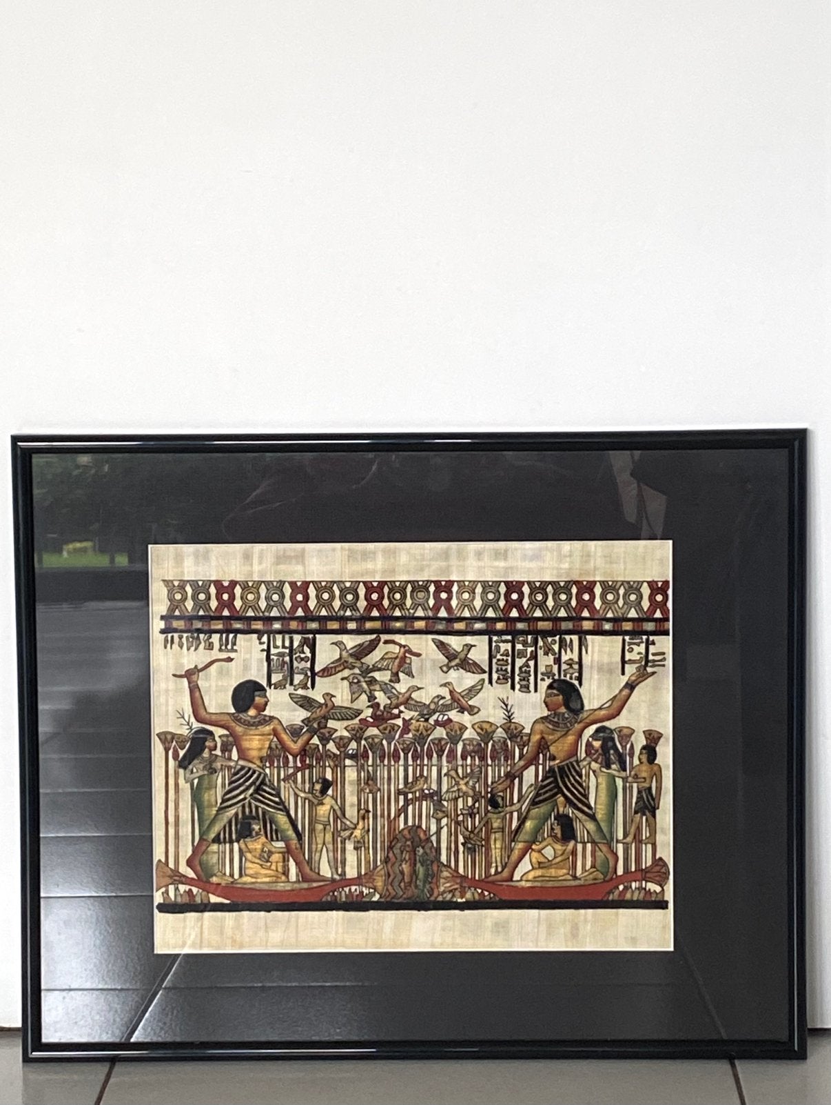 Encadrement avec papyrus égyptien, Maison & Meubles, Accessoires pour la Maison | Cadres, Comme neuf, Moins de 50 cm, Moins de 50 cm