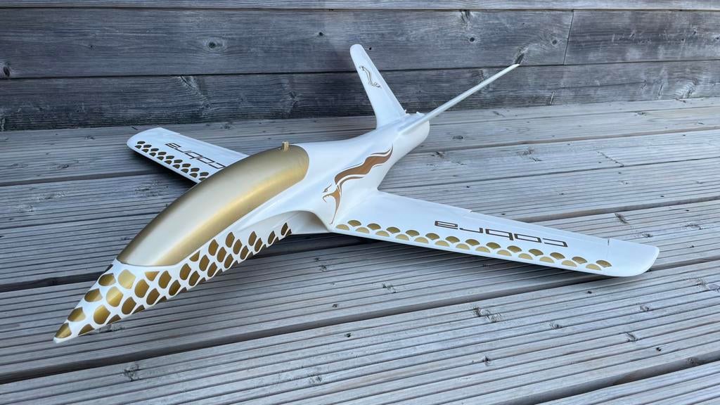 Radiografisch vliegtuig Jet 3D geprint, Ophalen, Gebruikt, Elektro