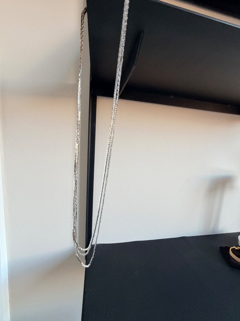 Ketting zilver, Bijoux, Sacs & Beauté, Colliers, Enlèvement ou Envoi, Comme neuf, Argent, Argent