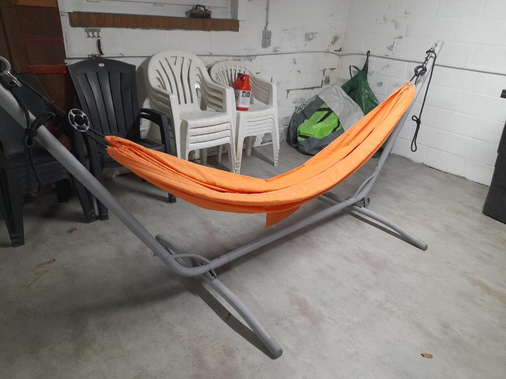IKEA hangmat - GWEM + RISO, Tuin en Terras, Hangmatten, Gebruikt, Eenpersoons, Met standaard, Binnen, Buiten, Ophalen
