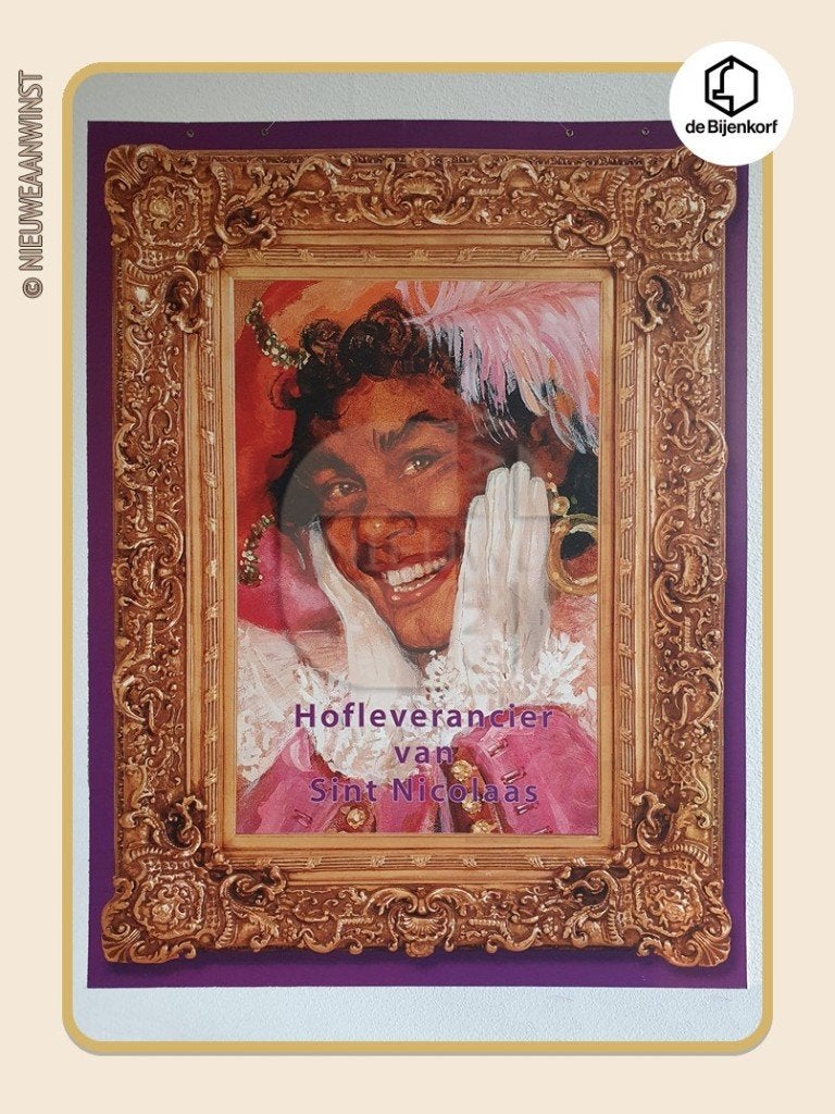 Nostalgisch Bijenkorf reclamebord Piet Hofleverancier - 90cm, Envoi, Comme neuf