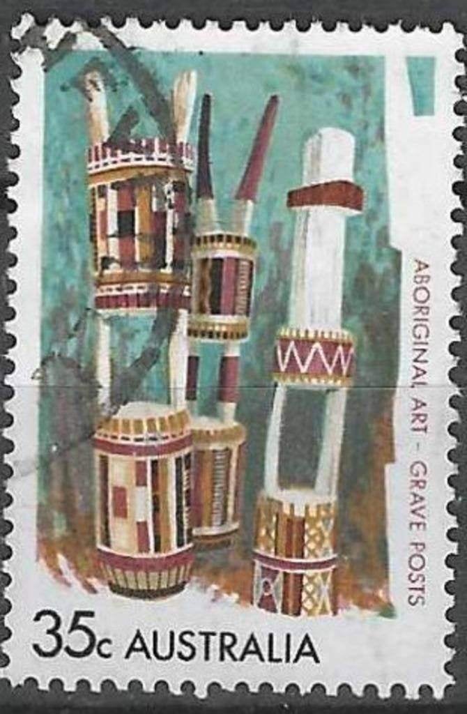 Australie 1971 - Yvert 446 - Art aborigène (ST), Envoi, Affranchi