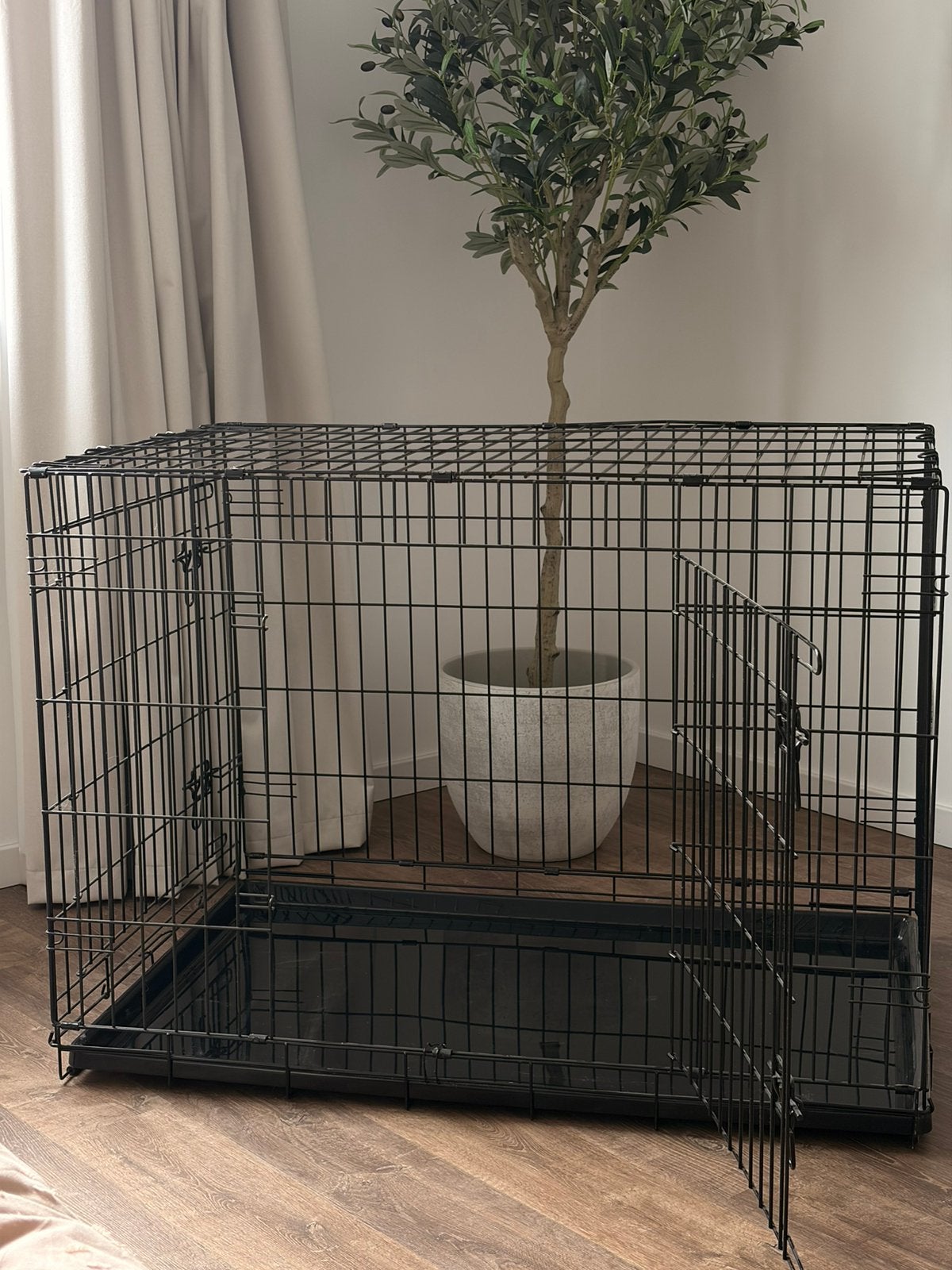Opvouwbare bench/draadkooi voor grote honden, Dieren en Toebehoren, Ophalen, Zo goed als nieuw
