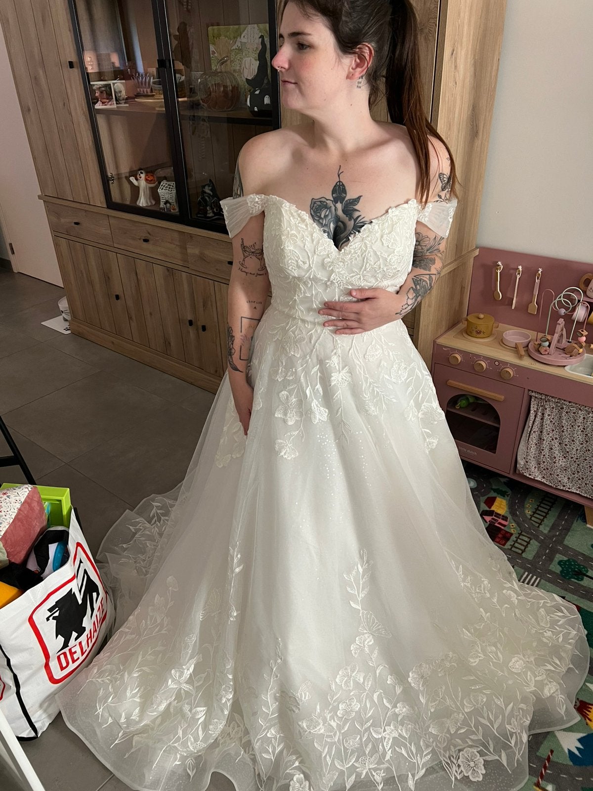 Trouwjurk/Ivory/UK12-EU38, Vêtements | Femmes, Vêtements de mariage & Accessoires de mariage, Enlèvement, Comme neuf, Autres couleurs