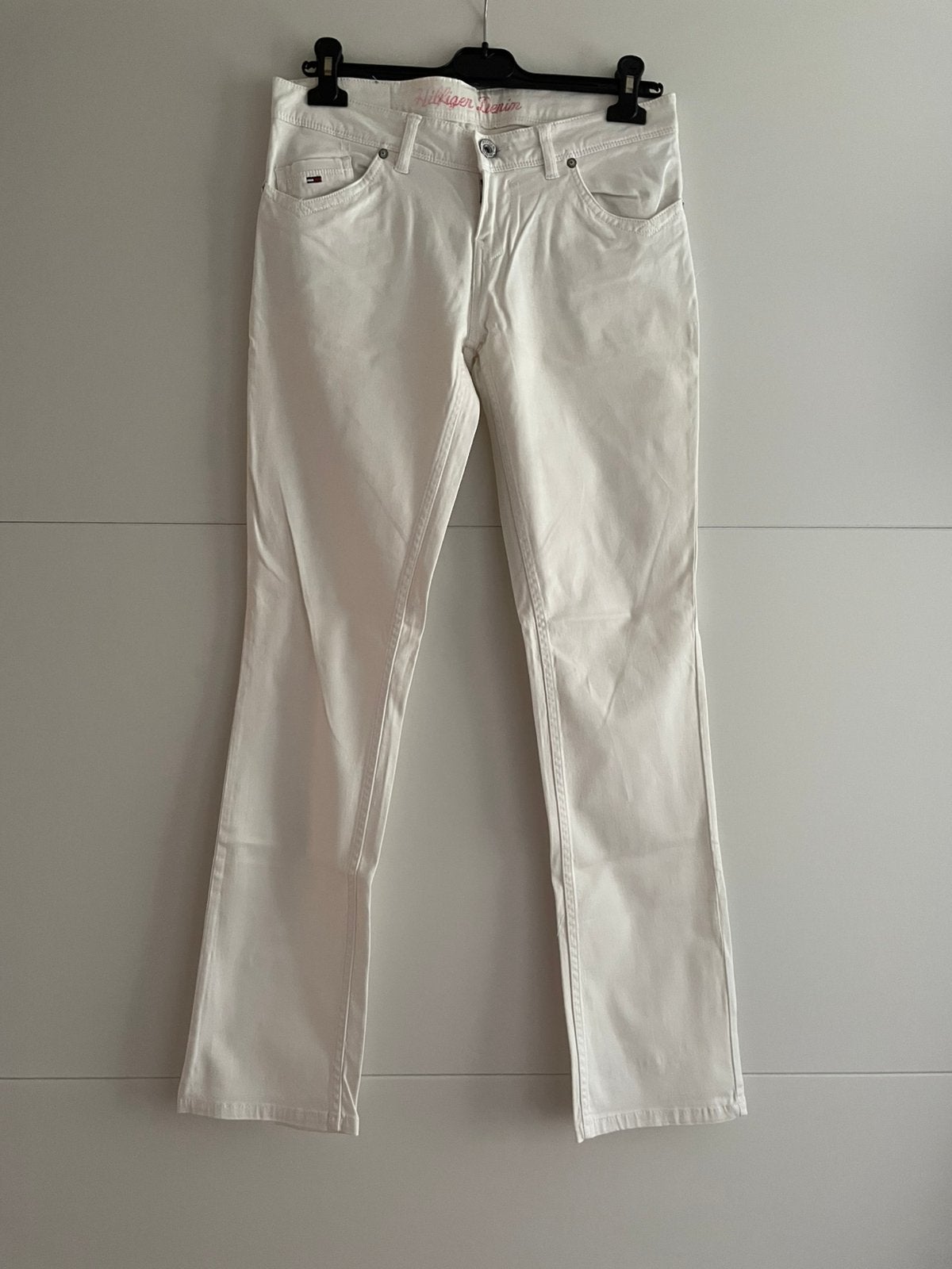 Witte katoenen broek Tommy Hilfiger, Wit, Zo goed als nieuw, Lang, Ophalen