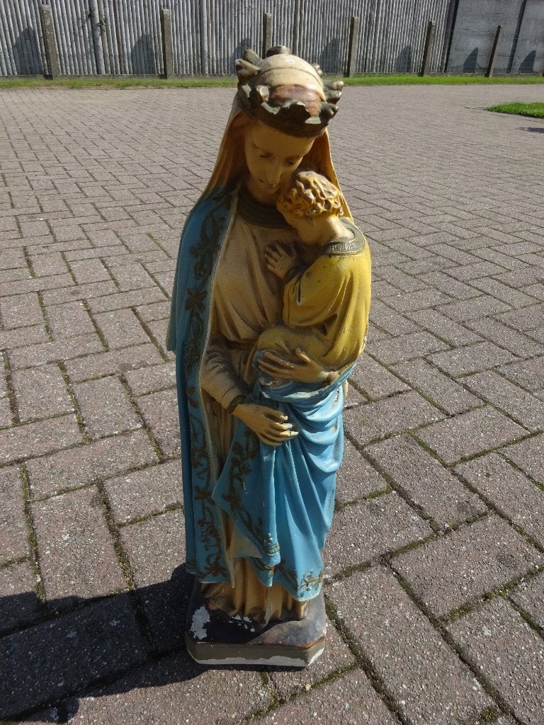 Vintage gipsen mariabeeld, Ophalen of Verzenden