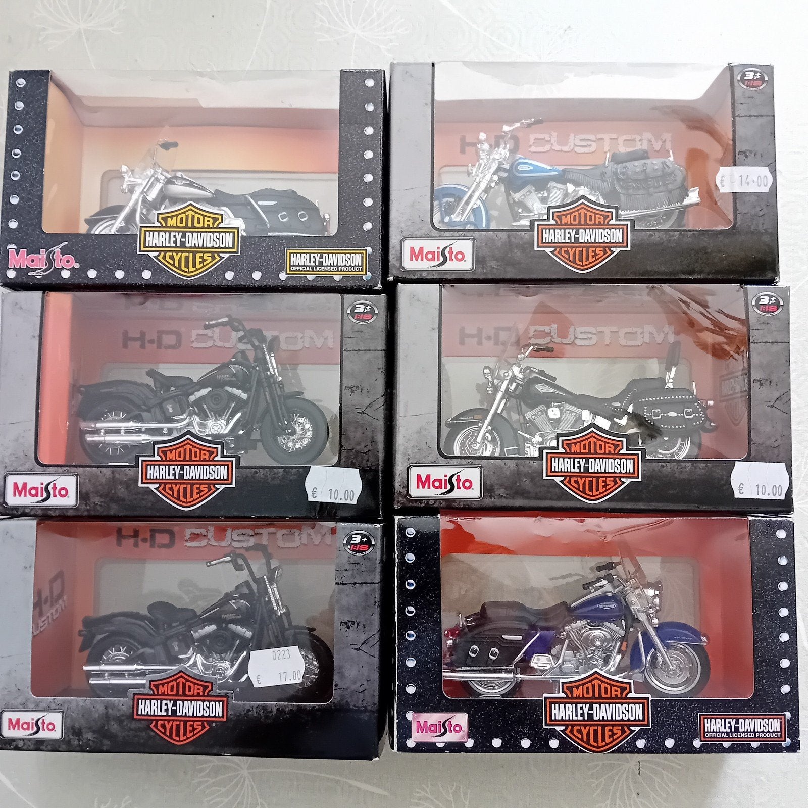 lot de 15 Harley Davidson Echelle 1,18, Particulier, Neuf