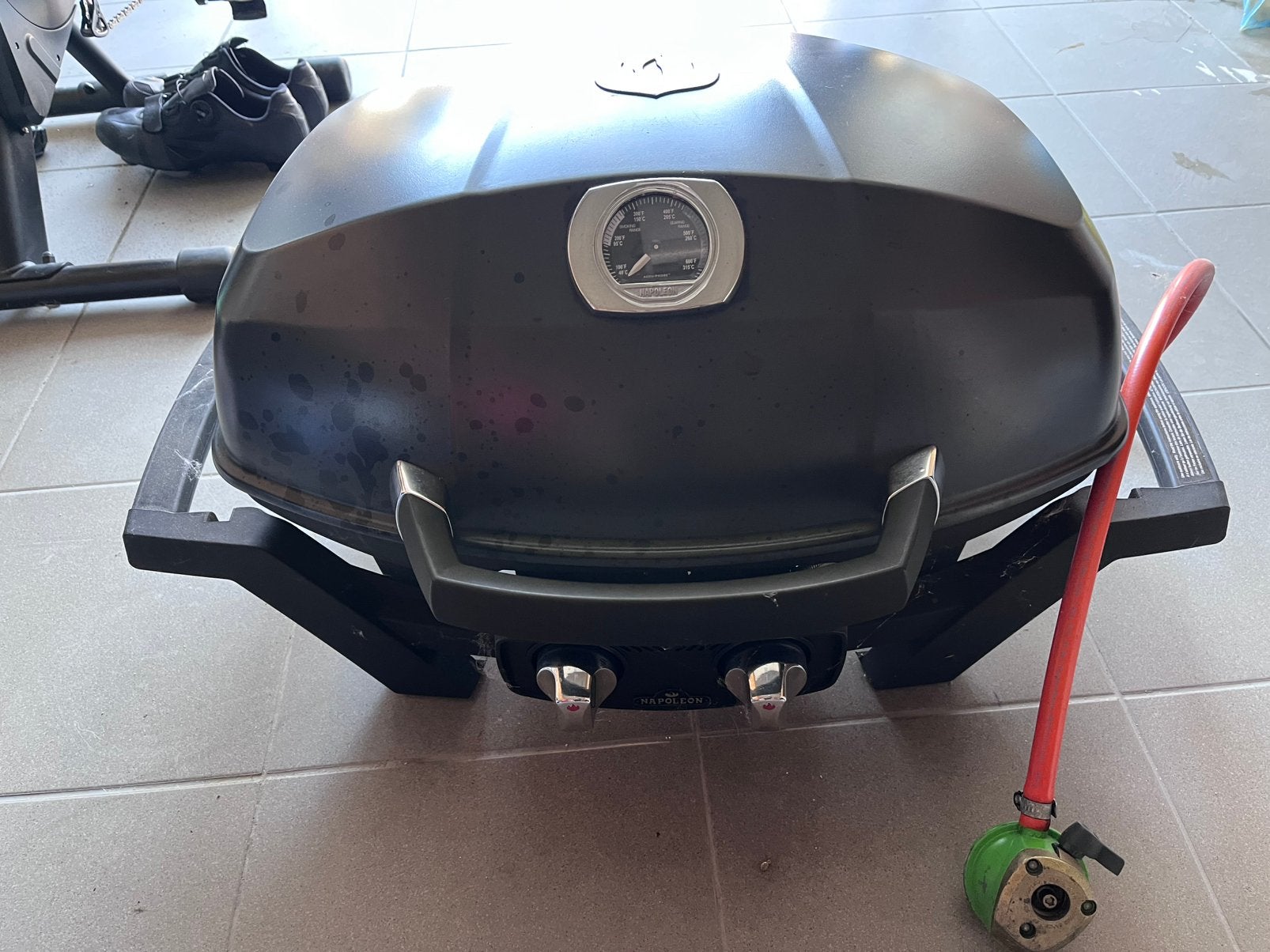 Gas barbecue napoleon mooie staat met gasfles, Ophalen, Gebruikt