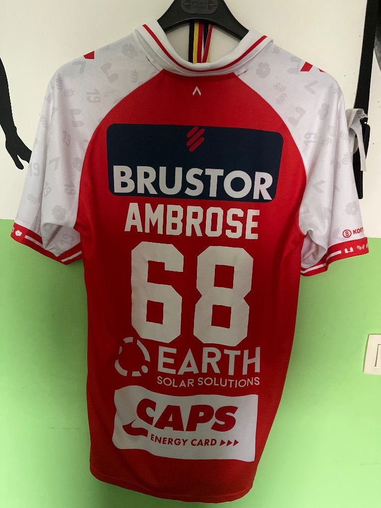 KV Kortrijk Thierry Ambrose #68 Match Worn Shirt maat XL, Kleding | Heren, Verzenden, Voetbal, Errea, Rood