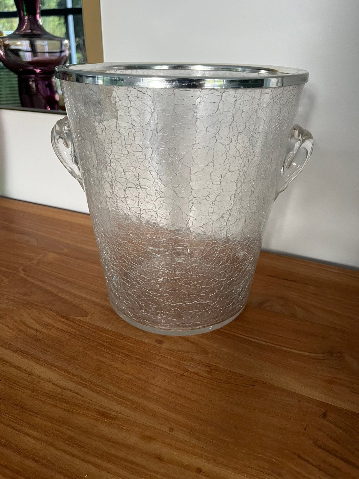 Sceau à champagne en verre craquelé, Enlèvement ou Envoi, Comme neuf, Verre