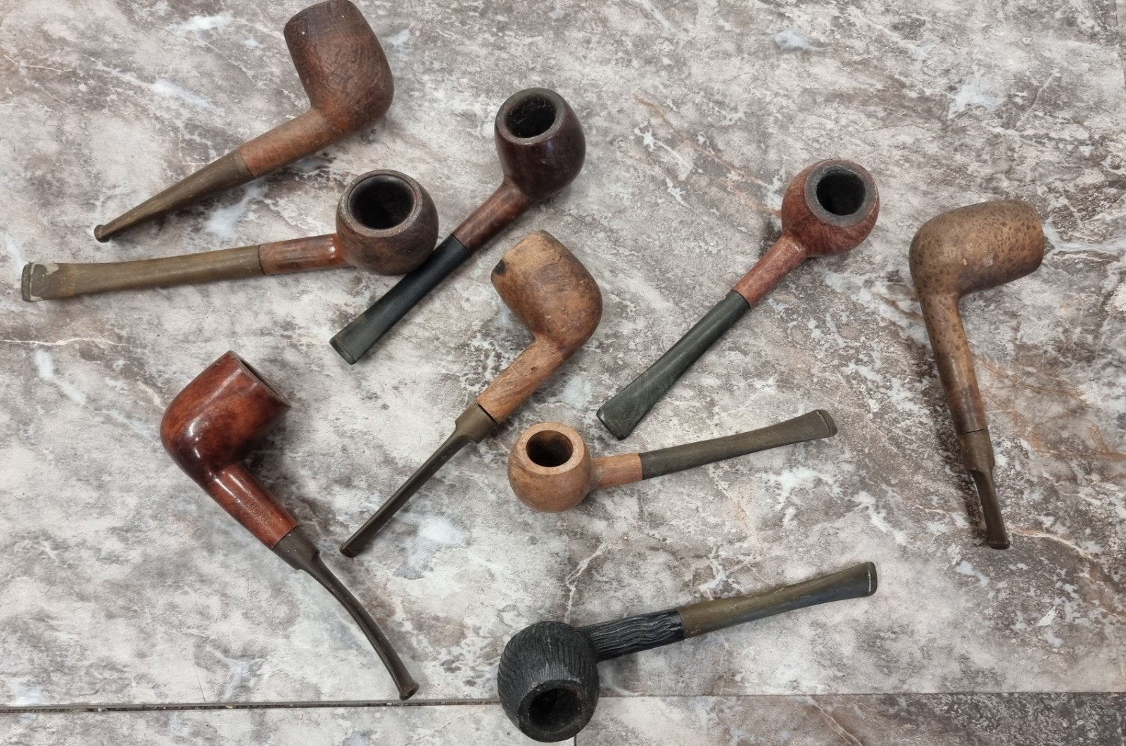 9 antieke pijpen, Antiek en Kunst, Ophalen of Verzenden