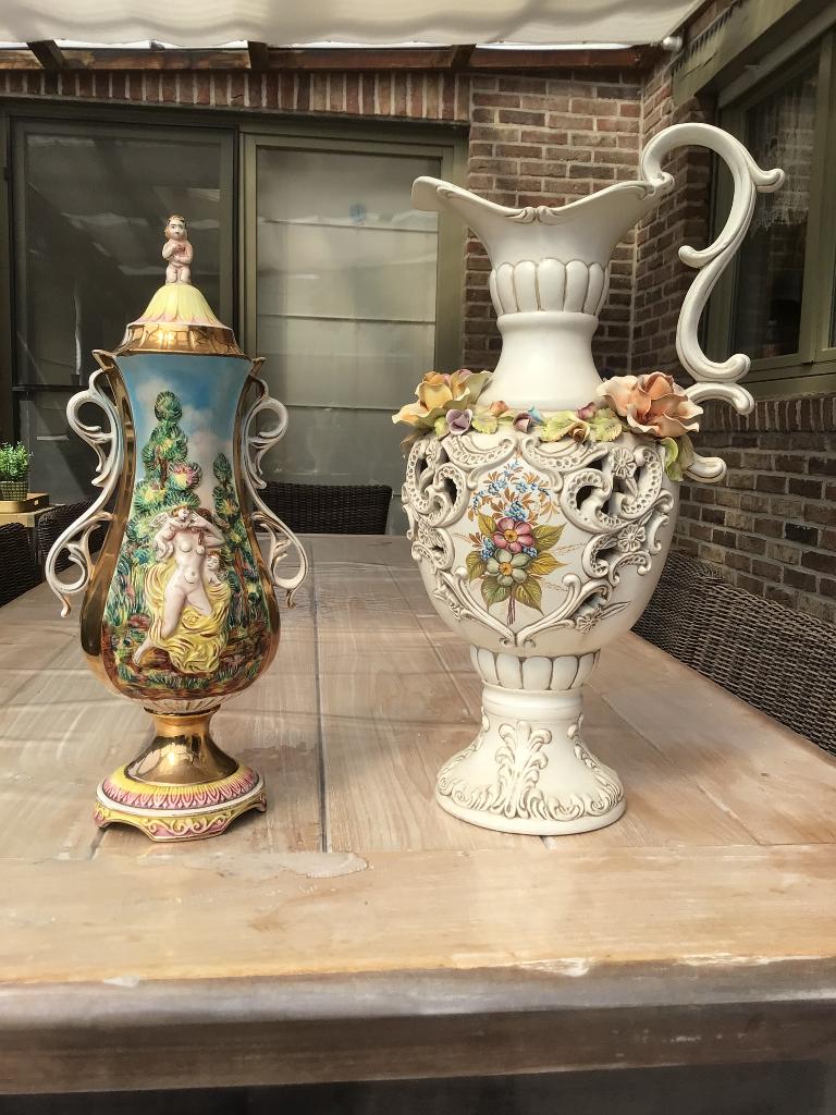 capodimonte vaas en kruik, Ophalen