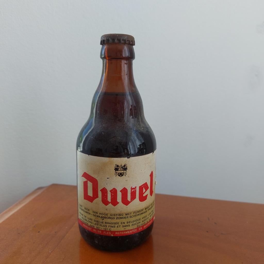 Oude Duvel fles / vol / jaren 80 / Duvel verzameling, Verzamelen, Verzenden, Duvel