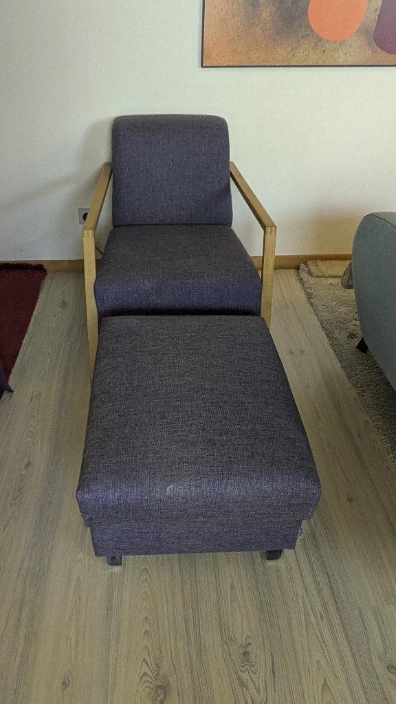 Fauteuil SITS met voetbank, 75 à 100 cm, Enlèvement, Utilisé, 50 à 75 cm