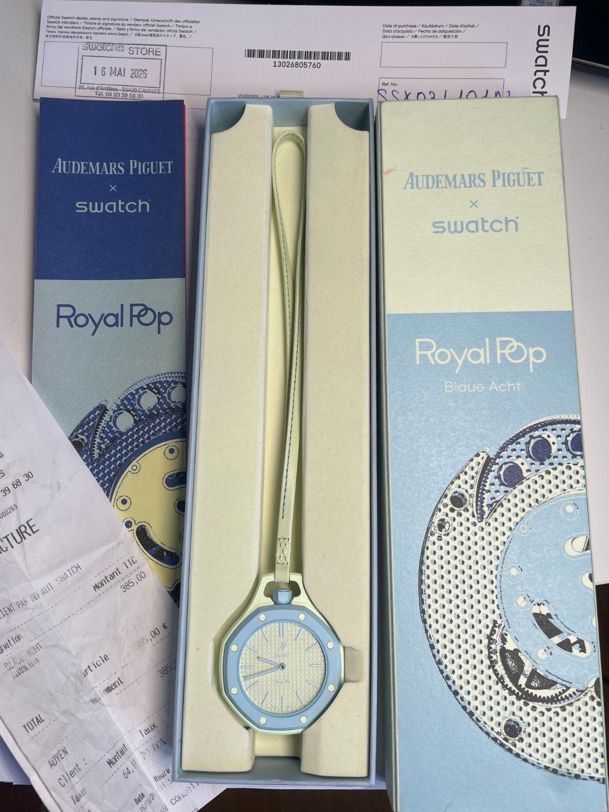 Montre Swatch x Audemars Blaue Acht, Handtassen en Accessoires, Horloges | Dames, Nieuw, Polshorloge, Swatch