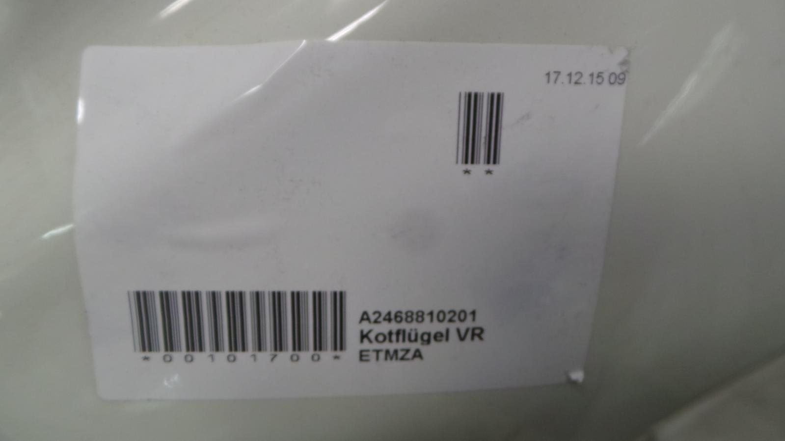 MERCEDES B CLASS VOORSCHERM R 2468810201 2011, Enlèvement ou Envoi, Utilisé, ARN reconnu