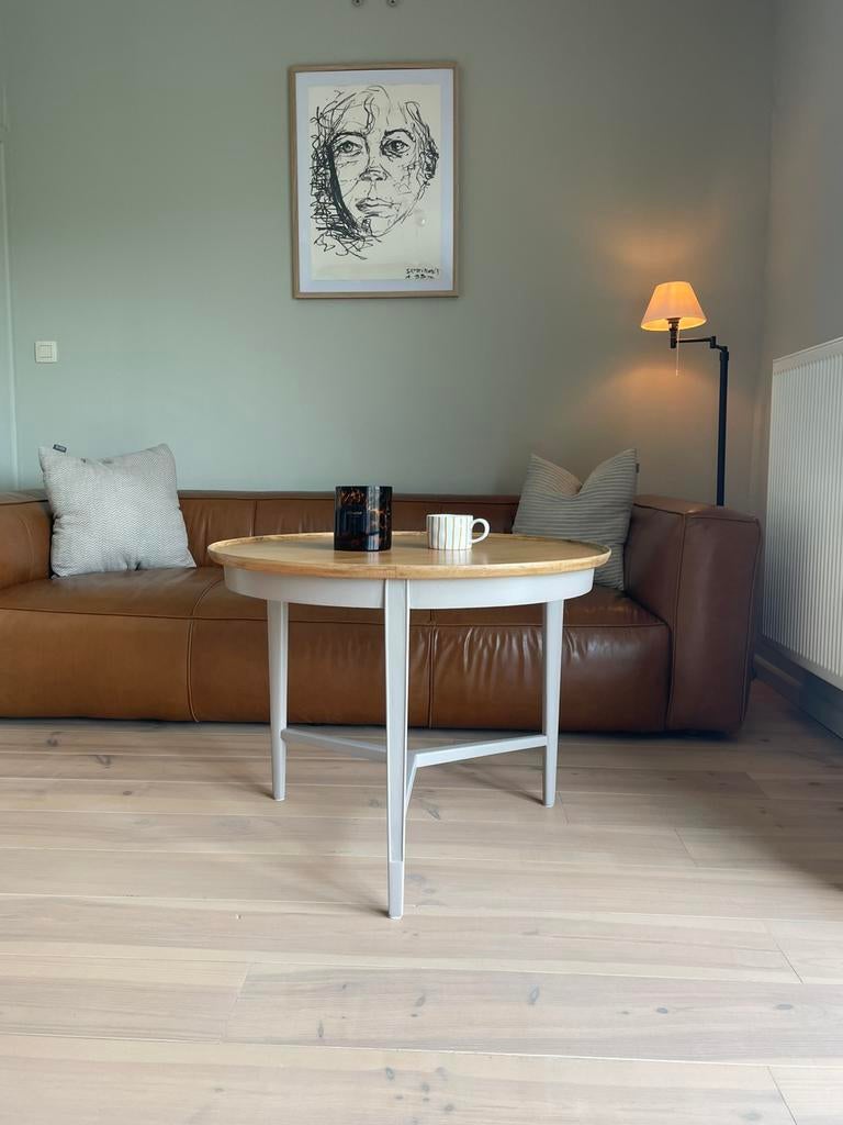 Table basse Tripodes - entièrement renovée, Rond, Comme neuf, Enlèvement, Chêne