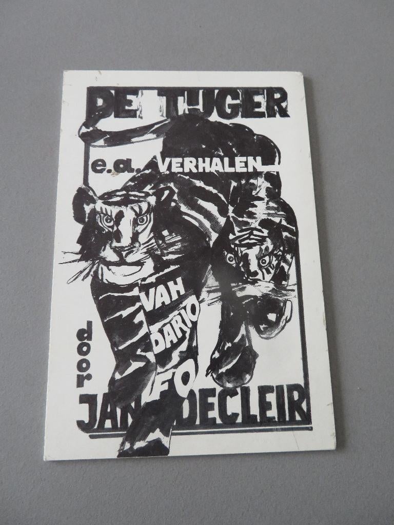 5 postkaarten De Tijger ea verhalen Dario Fo - Jan Decleir, Verzamelen, Ophalen of Verzenden, 1980 tot heden, Ongelopen, Sterren en Beroemdheden