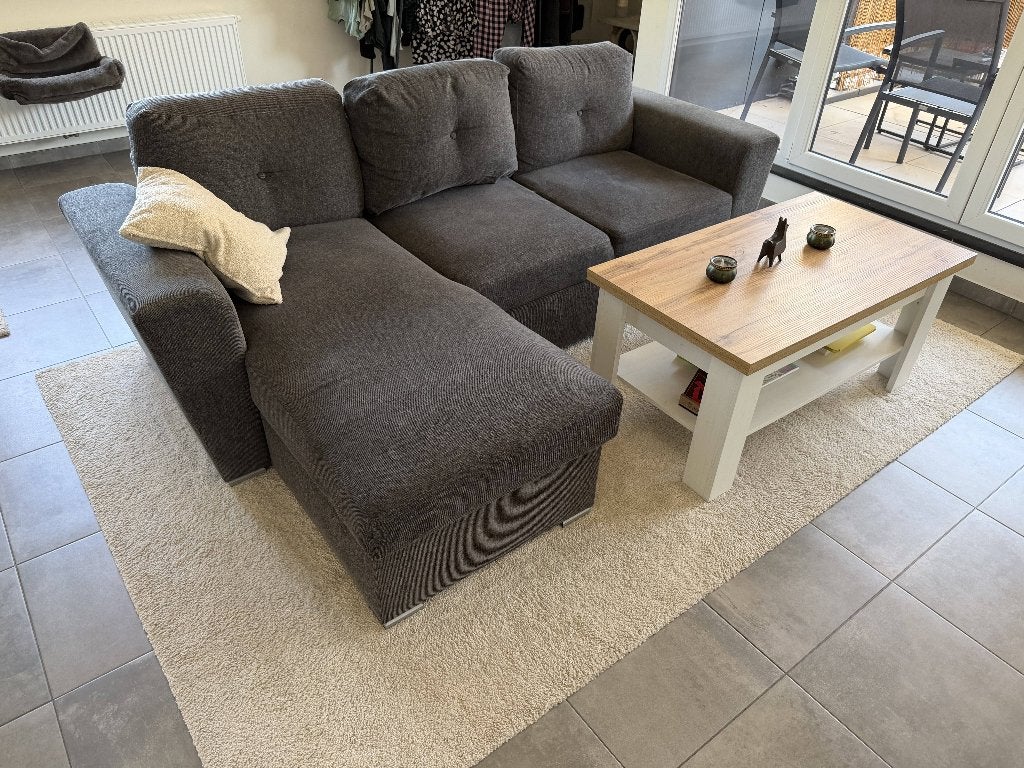 Hoekzetel (3-zit) met opslag/bed JYSK VEJLBY, Ophalen, Hout, 250 tot 300 cm, Hoekbank