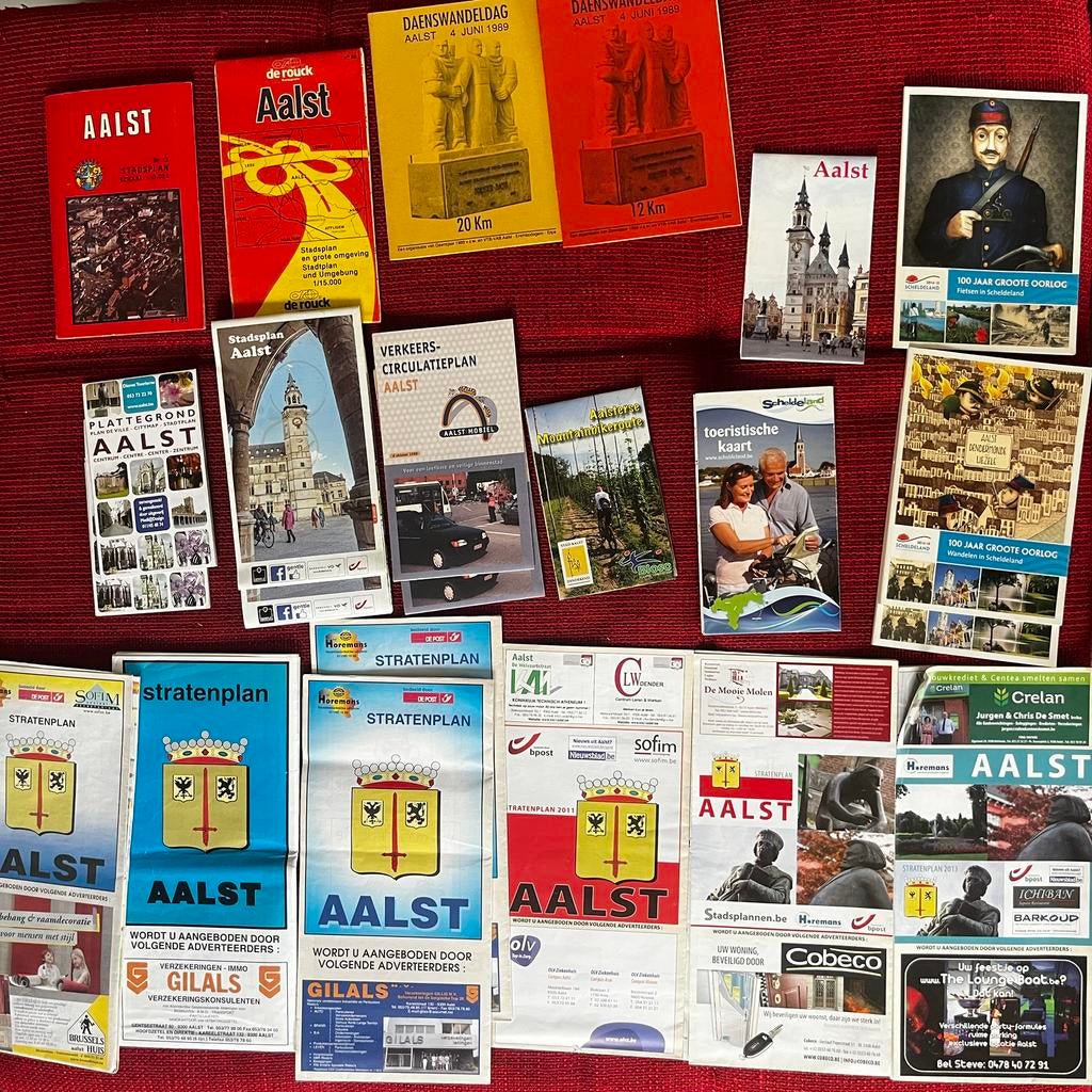 24x stratenplan en tochten Aalst, Boeken, Ophalen of Verzenden, Zo goed als nieuw