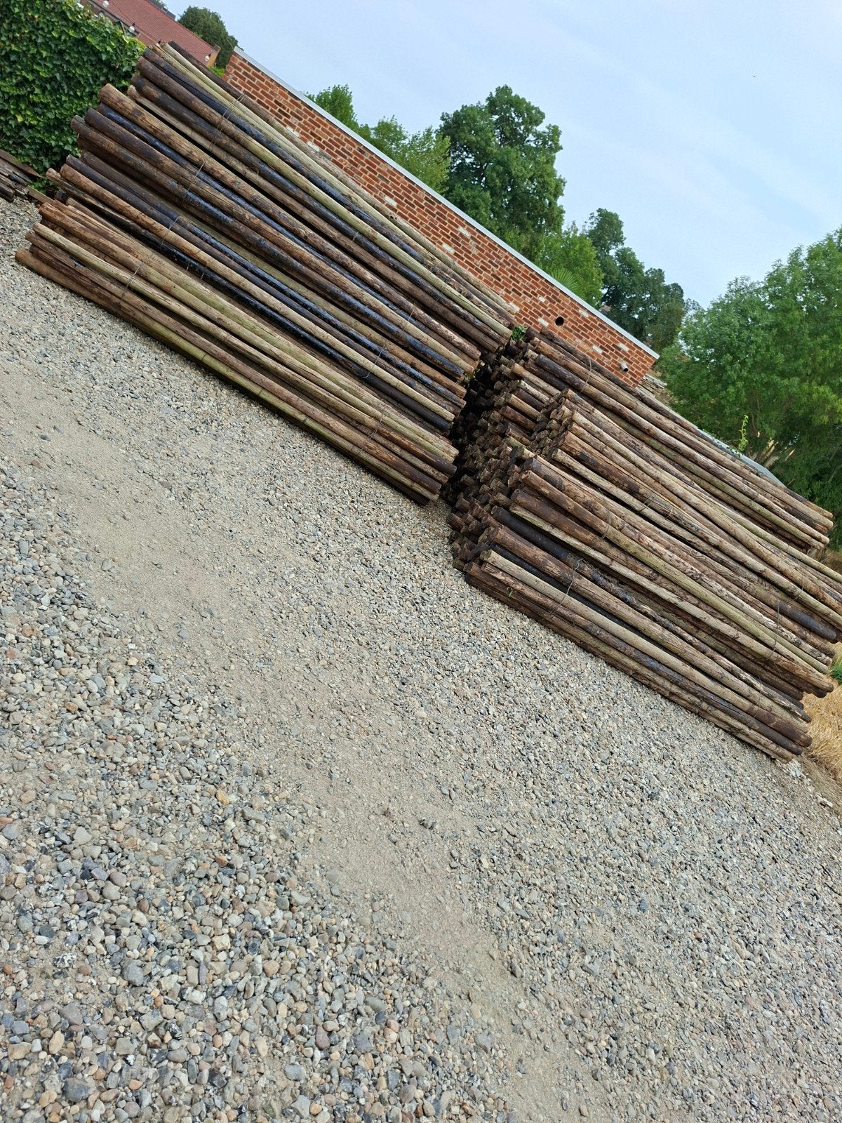 houten palen 3,5m lang 10 cm dik laatste 1000, Ophalen, Palen