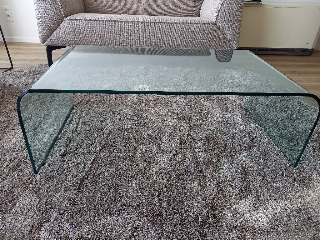 Glazen salontafel, Huis en Inrichting, Ophalen, Zo goed als nieuw, Glas