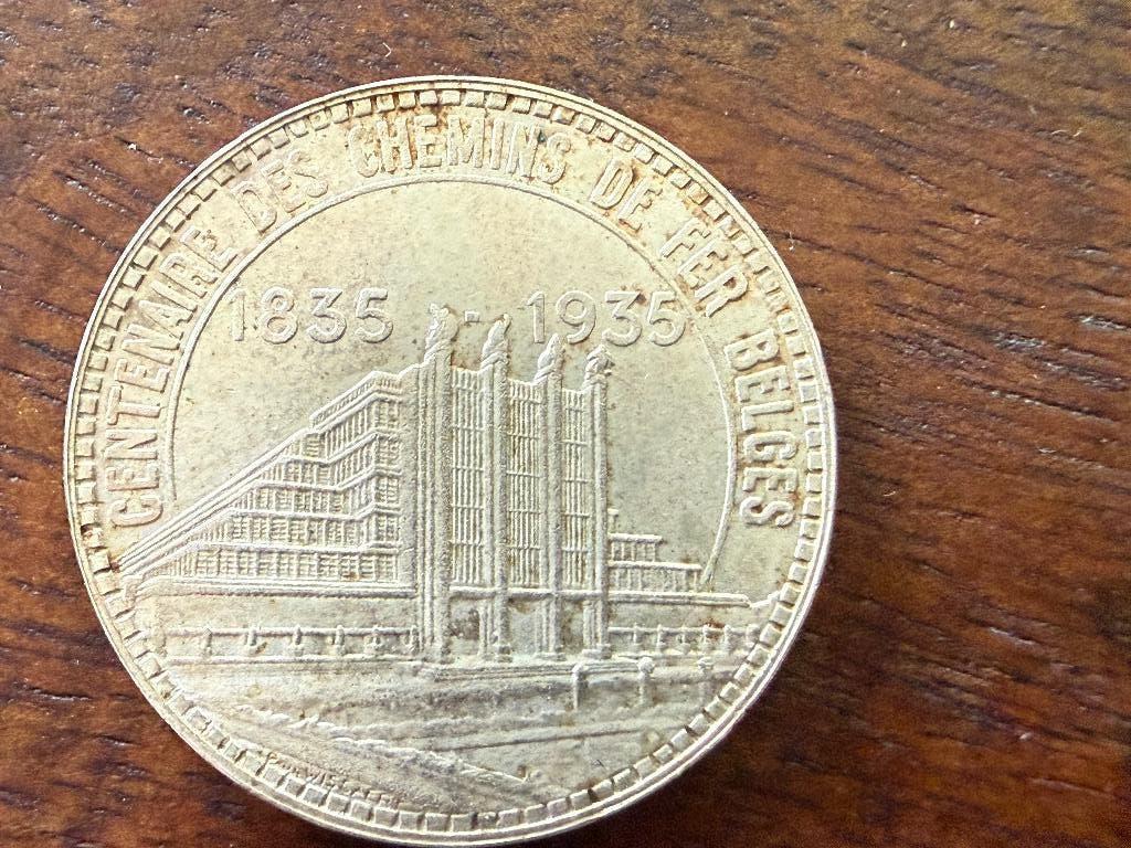 Exposition universelle du chemin de fer 50 Frank, Timbres & Monnaies, Envoi, Argent, Argent