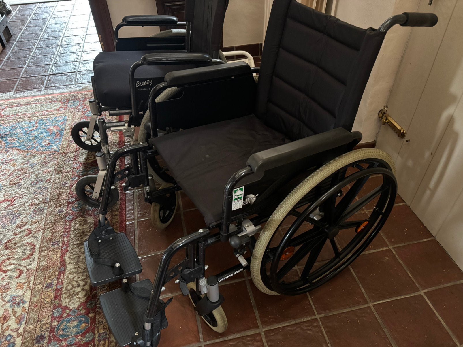 2x rolstoel opklapbaar vermeiren, Ophalen, Inklapbaar, Gebruikt