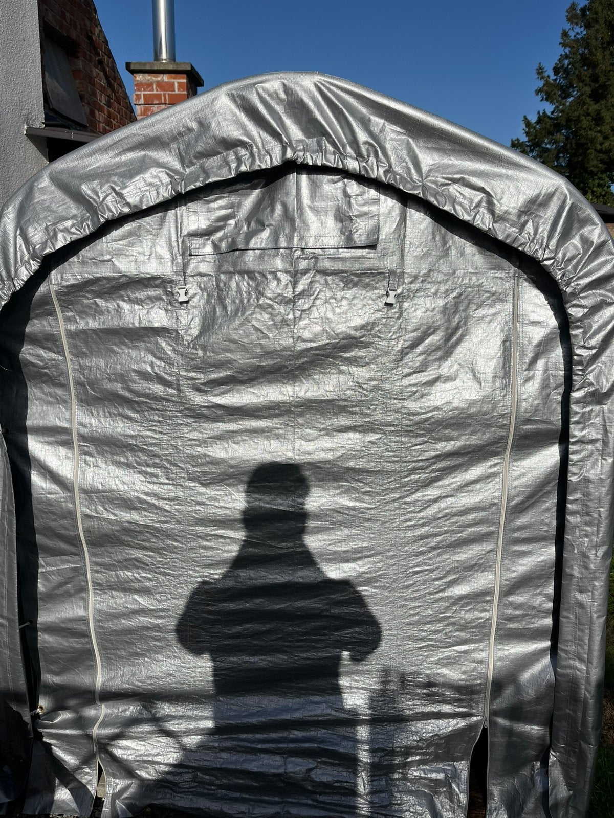 Motor/Garage/opberg tent, Tuin en Terras, Ophalen, Gebruikt, Minder dan 4 meter, Minder dan 5 meter