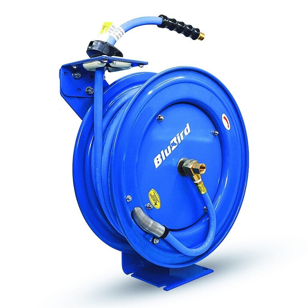 Blubird Rubber luchtslanghaspel enkelarmig zwaar 10mm x 20mt, Verzenden