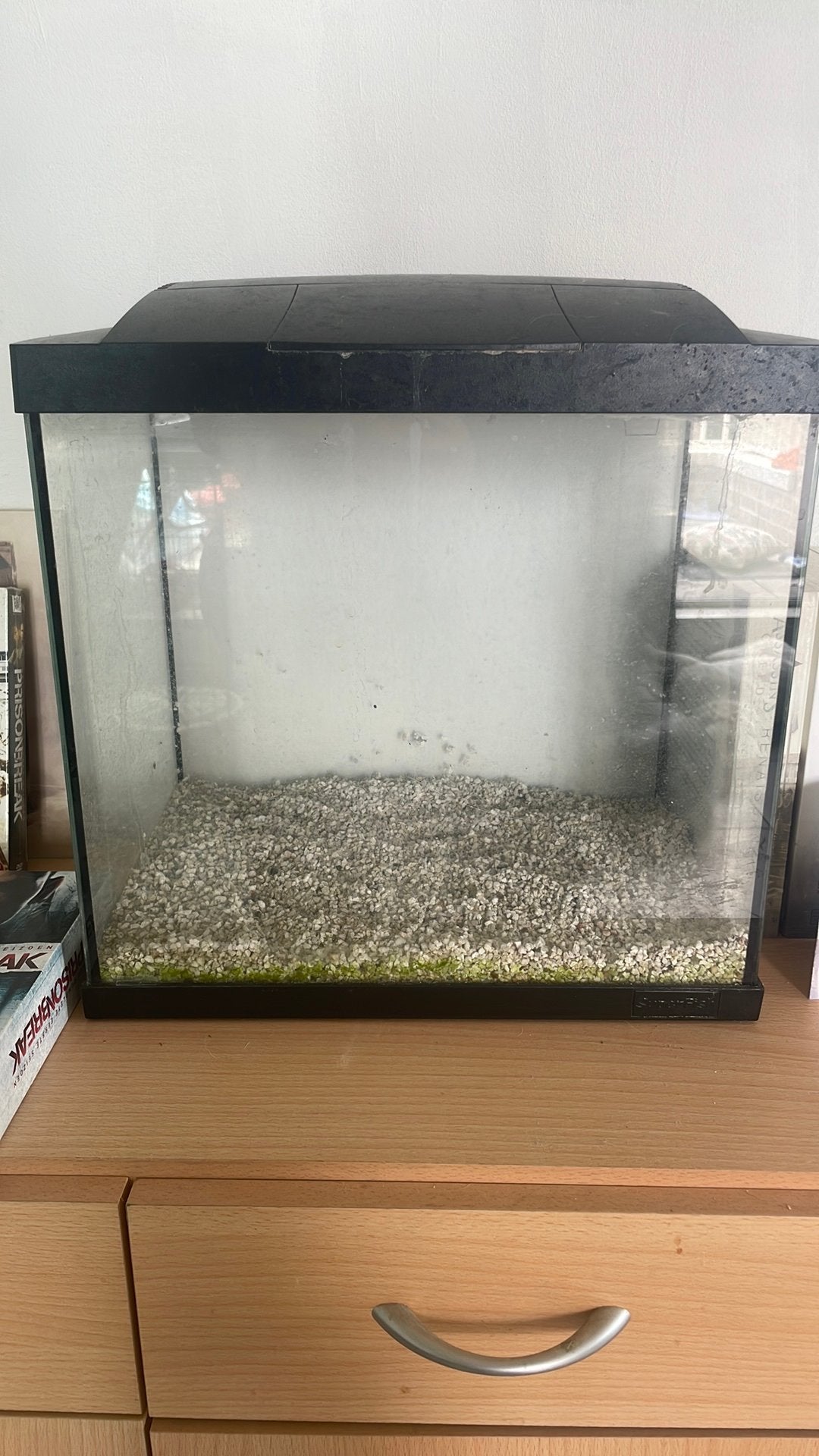 Kleine aqarium met steentjes, Ophalen, Gebruikt