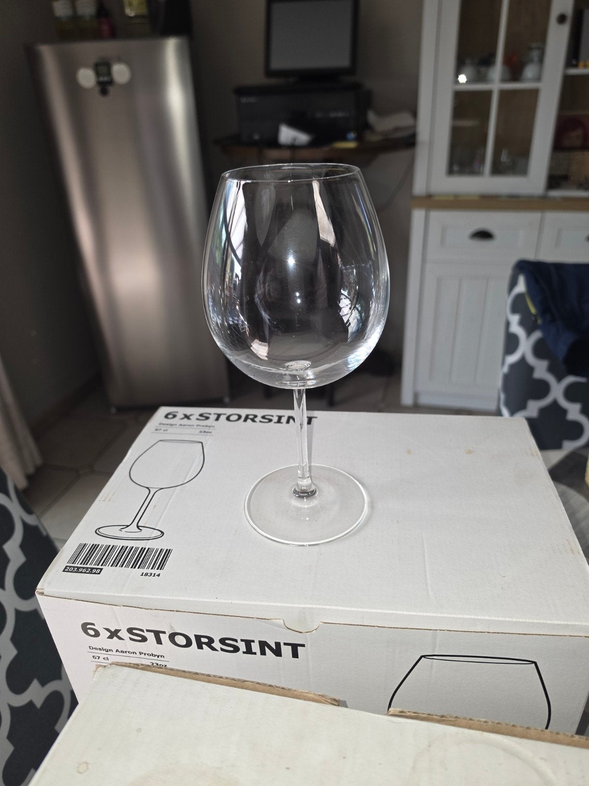 Titel: Set van 6 IKEA STORSINT wijnglazen (helder glas), Ophalen