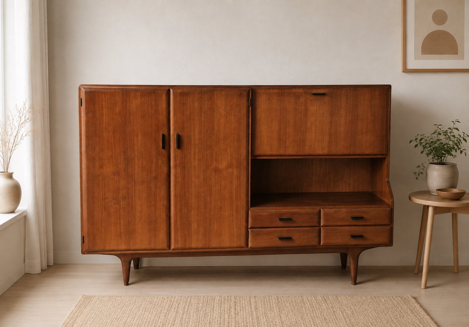 Sideboard vintage kast van Teeffelen jaren 60, Huis en Inrichting, Kasten | Dressoirs, Ophalen, Gebruikt